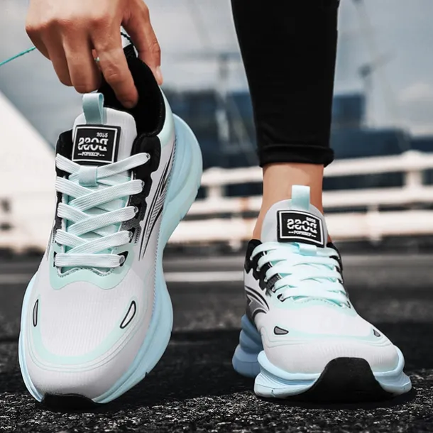 Men's Warm Lined Running Sneakers, Lightweight Cushioned Athletic Shoes with Lace-Up Design for Winter Outdoor Sports and Daily Wear