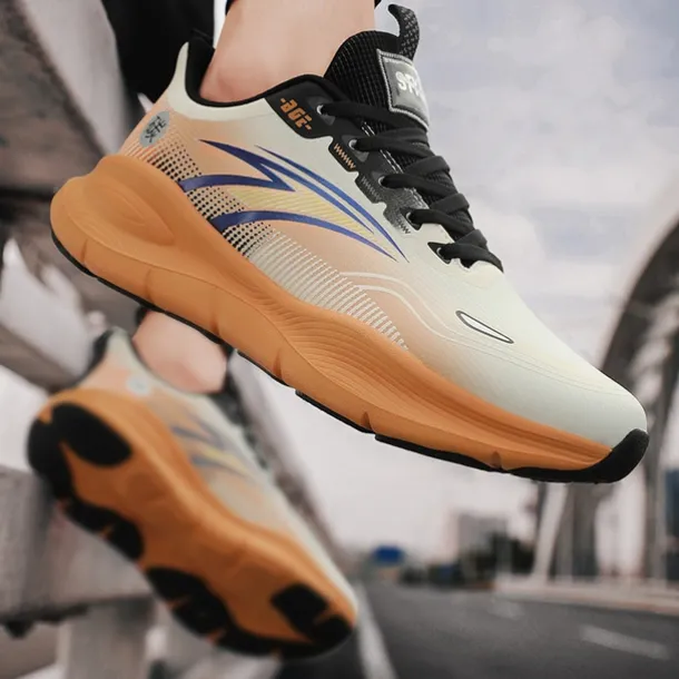 Men's Warm Lined Running Sneakers, Lightweight Cushioned Athletic Shoes with Lace-Up Design for Winter Outdoor Sports and Daily Wear