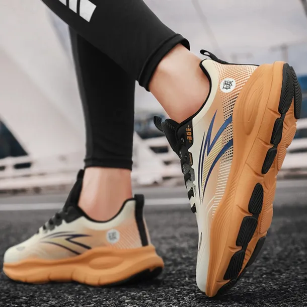 Men's Warm Lined Running Sneakers, Lightweight Cushioned Athletic Shoes with Lace-Up Design for Winter Outdoor Sports and Daily Wear