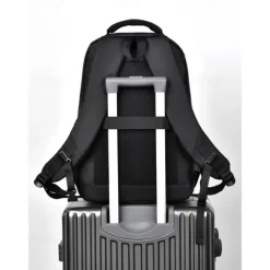 Men's Waterproof Business Laptop Backpack – Sleek Multi-Compartment Bag with USB Charging Port for Work and Travel