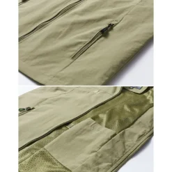 Men's Waterproof Fishing Vest Hiking Vest Sleeveless Outerwear Jacket Zip Top Outdoor Windproof Ultra Light (UL) Quick Dry Autumn / Fall Spring Back Venting Design Chinlon Solid Color Red Army Green