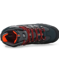 Men's Waterproof Hiking Boots with Red Laces - Durable Outdoor Footwear for Rugged Terrain
