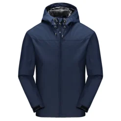 Men's Waterproof Hiking Jacket Gorpcore Hooded Jacket Windbreaker Raincoat Outdoor Rain Jacket Windproof Quick Dry Lightweight Jacket Outerwear Trench Coat Top Full Zip Fishing