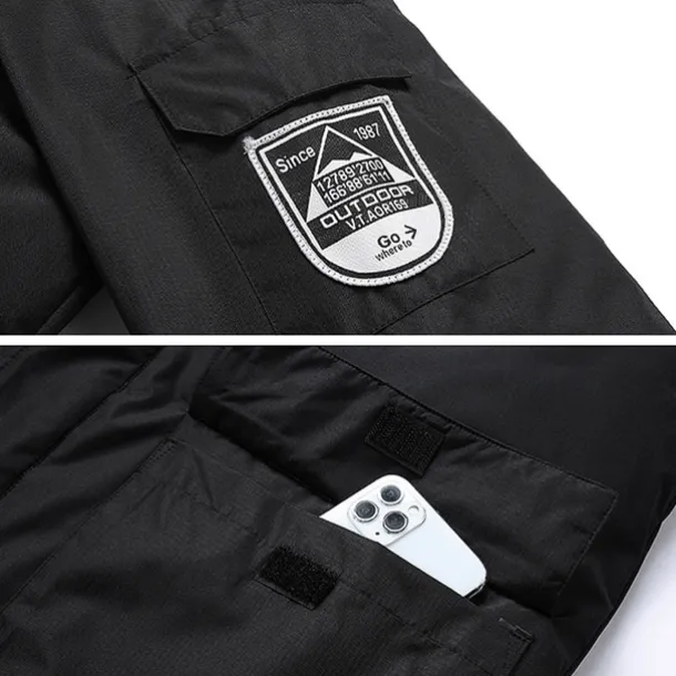 Men's Waterproof Hiking Jacket Rain Jacket Hiking Windbreaker Outdoor Waterproof Windproof Breathable Quick Dry Outerwear Trench Coat Top Fishing Climbing Ivory white Black Orange Army Green