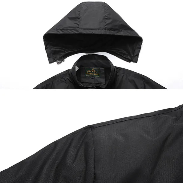 Men's Waterproof Hiking Jacket Rain Jacket Hiking Windbreaker Outdoor Waterproof Windproof Breathable Quick Dry Outerwear Trench Coat Top Fishing Climbing Ivory white Black Orange Army Green