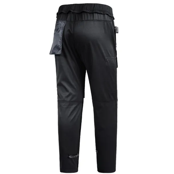 Men's Waterproof Hiking Pants Fleece Lined Pants Softshell Pants Winter Outdoor Regular Fit Thermal Warm Fleece Lining Detachable Fleece Breathable Pants / Trousers Bottoms Dark Grey Black / Orange