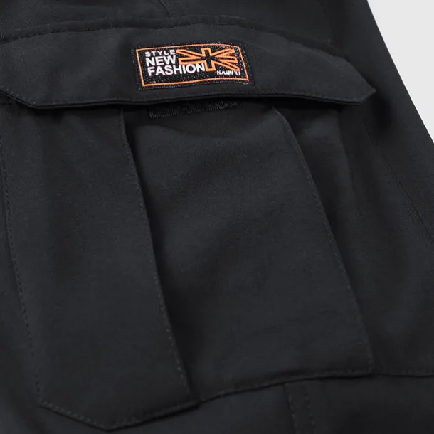 Men's Waterproof Hiking Pants Fleece Lined Pants Softshell Pants Winter Outdoor Regular Fit Thermal Warm Fleece Lining Detachable Fleece Breathable Pants / Trousers Bottoms Dark Grey Black / Orange