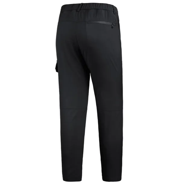 Men's Waterproof Hiking Pants Fleece Lined Pants Softshell Pants Winter Outdoor Regular Fit Thermal Warm Fleece Lining Detachable Fleece Breathable Pants / Trousers Bottoms Dark Grey Black / Orange