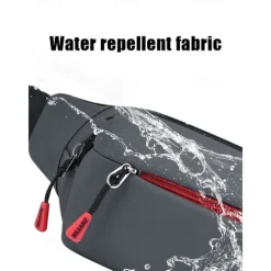 Men's Waterproof Sports Waist Bag - Lightweight Fanny Pack with Multiple Pockets for Travel, Running, and Outdoor Activities