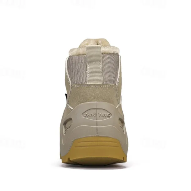 Men's Waterproof Winter Hiking Boots with Fur Lining – Insulated Outdoor Snow Boots for Cold Weather