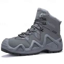 Men's Waterproof Winter Hiking Boots with Fur Lining – Insulated Outdoor Snow Boots for Cold Weather