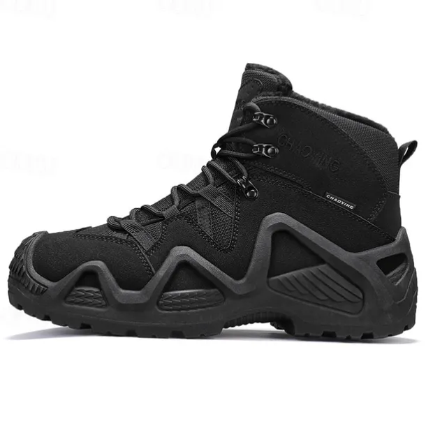 Men's Waterproof Winter Hiking Boots with Fur Lining – Insulated Outdoor Snow Boots for Cold Weather