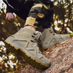 Men's Waterproof Winter Hiking Boots with Fur Lining – Insulated Outdoor Snow Boots for Cold Weather