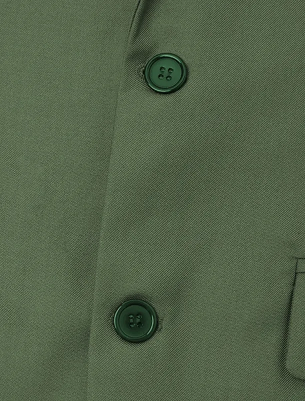 Men's Wedding Business Suits Black Sage Fashion Formal Solid Colored Standard Fit 3 Piece Single Breasted Two-buttons