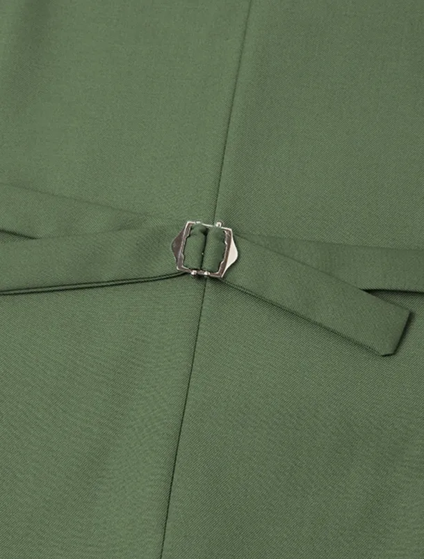 Men's Wedding Business Suits Black Sage Fashion Formal Solid Colored Standard Fit 3 Piece Single Breasted Two-buttons