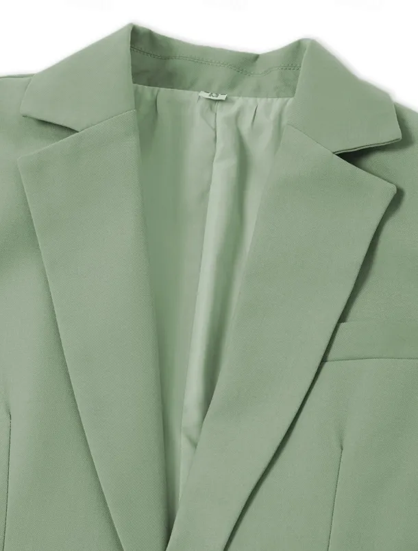 Men's Wedding Business Suits Black Sage Fashion Formal Solid Colored Standard Fit 3 Piece Single Breasted Two-buttons