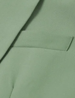 Men's Wedding Business Suits Black Sage Fashion Formal Solid Colored Standard Fit 3 Piece Single Breasted Two-buttons