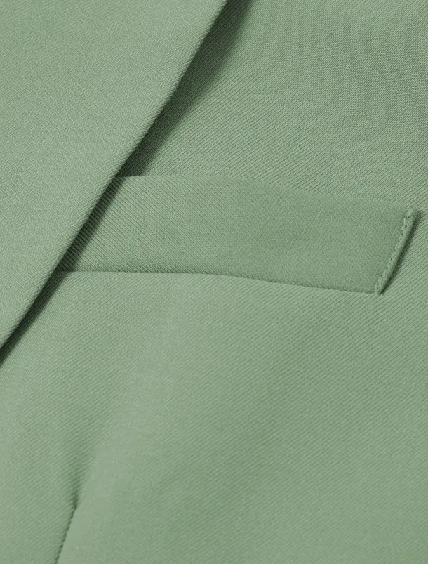 Men's Wedding Business Suits Black Sage Fashion Formal Solid Colored Standard Fit 3 Piece Single Breasted Two-buttons