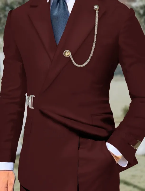 Men's Wedding Homecoming Suits Notch Notch Lapel Black Pink Solid Colored Tailored Fit 2 Piece Single Breasted One-button