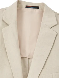 Men's Wedding Linen Suits White Half Lined Lightweight Casual Summer Solid Colored Standard Fit 2 Piece Single Breasted One-button