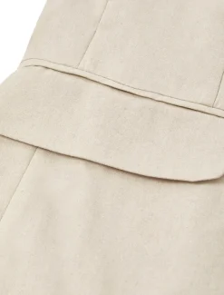 Men's Wedding Linen Suits White Half Lined Lightweight Casual Summer Solid Colored Standard Fit 2 Piece Single Breasted One-button