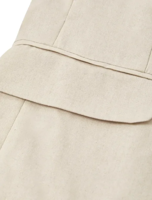 Men's Wedding Linen Suits Sage Half Lined Lightweight Summer Casual Solid Colored Standard Fit 2 Piece Single Breasted One-button