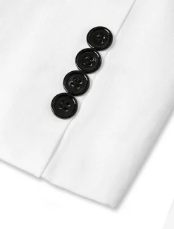 Men's Wedding Linen Suits White Sky Blue Solid Colored Tailored Fit 3 Piece Single Breasted Two-buttons