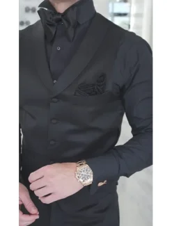 Men's Wedding Party Tuxedos Homecoming Party Black Champagne Floral Summer Tailored Fit 3 Piece Single Breasted One-button