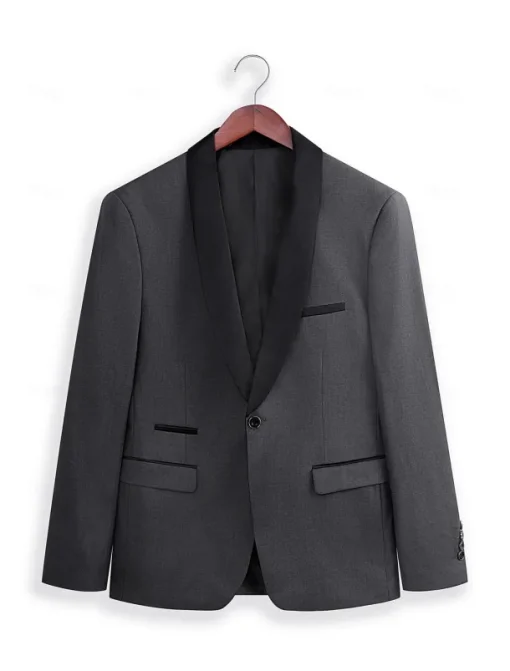 Men's Wedding Prom Suits Black Red Business Formal Solid Colored Standard Fit 3 Piece Single Breasted One-button