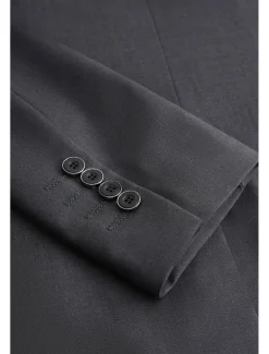Men's Wedding Prom Suits Black Red Business Formal Solid Colored Standard Fit 3 Piece Single Breasted One-button