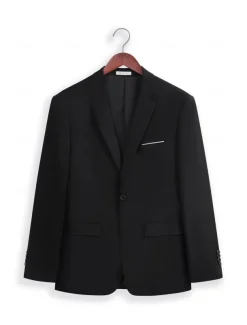 Men's Wedding Suits Notch Black Red Business Formal Solid Colored Tailored Fit 2 Piece Single Breasted One-button