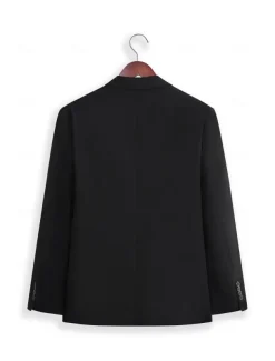 Men's Wedding Suits Notch Black Red Business Formal Solid Colored Tailored Fit 2 Piece Single Breasted One-button