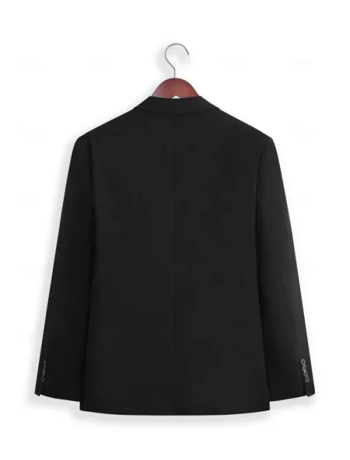 Men's Wedding Suits Notch Black Red Business Formal Solid Colored Tailored Fit 2 Piece Single Breasted One-button