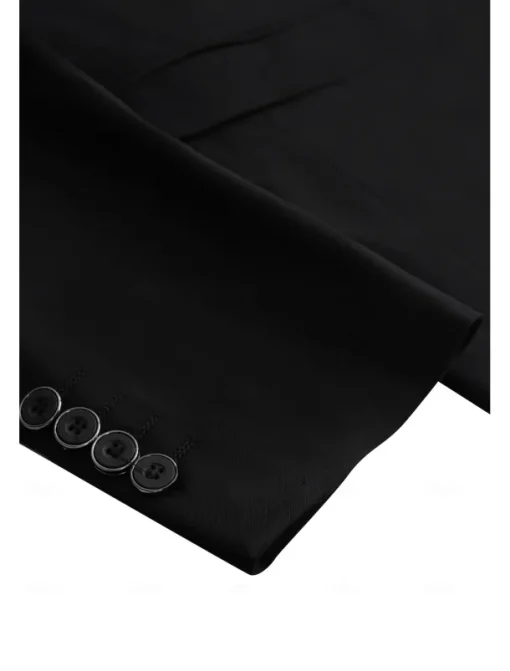 Men's Wedding Suits Notch Black Red Business Formal Solid Colored Tailored Fit 2 Piece Single Breasted One-button