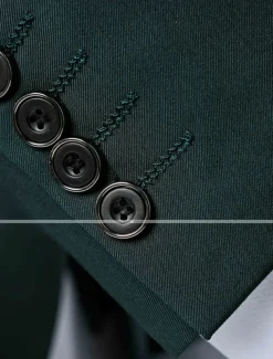 Men's Wedding Suits Notch Black White Solid Colored Tailored Fit 3 Piece Single Breasted One-button