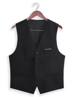 Men's Wedding Suits Notch Black White Solid Colored Tailored Fit 3 Piece Single Breasted One-button