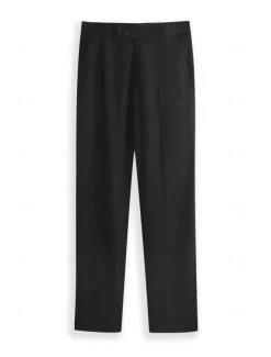 Men's Wedding Suits Notch Black White Solid Colored Tailored Fit 3 Piece Single Breasted One-button