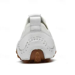 Men's White Perforated Casual Shoes with Hand-Stitched Detailing, Breathable Mesh Upper and Comfortable Slip-On Design