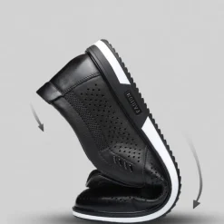 Men's White Slip-On Loafers – Casual Lightweight Breathable Shoes for Summer Walking and Outdoor Activities