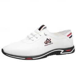 Men's White Slip-On Sports Sneakers – Lightweight Athletic Shoes for Casual and Active Wear, Comfortable and Stylish Design