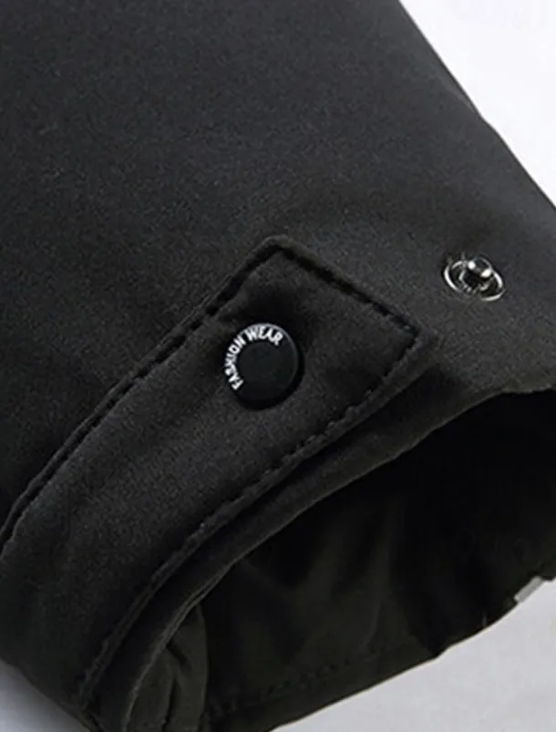 Men's Winter Coat Down Jacket Puffer Jacket Padded Jacket Pocket White Duck Down Vacation Daily Wear Date Long Fashion Casual Comfortable Thermal Warm Fall & Winter Solid / Plain Color Black Gray