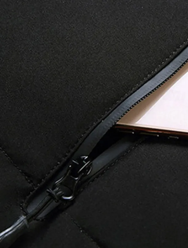 Men's Winter Coat Down Jacket Puffer Jacket Padded Jacket Pocket White Duck Down Vacation Daily Wear Date Long Fashion Casual Comfortable Thermal Warm Fall & Winter Solid / Plain Color Black Gray