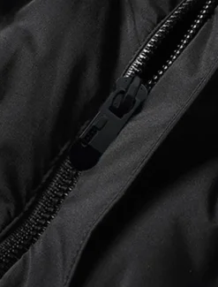 Men's Winter Coat Down Jacket Zipper Pocket Duck Down Vacation Going out To-Go Outdoor Casual / Daily Winter Pure Color Black Beige Gray Puffer Jacket