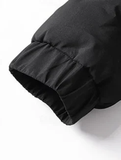 Men's Winter Coat Down Jacket Zipper Pocket Duck Down Vacation Going out To-Go Outdoor Casual / Daily Winter Pure Color Black Beige Gray Puffer Jacket