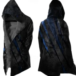 Men's Winter Coat Fleece Jacket Jacket Daily Wear Vacation Fleece Lining With Pockets Print Front Pocket Fall & Winter Footprint / Paw Streetwear Sport Hoodie Regular Blue Green Purple Dark Gray Gray