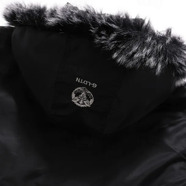 Men's Winter Coat Fleece Jacket Parka Pocket Fleece Polyster Fleece lined Daily Wear Date Vacation Regular Fashion Casual Comfortable Thermal Warm Fall & Winter Letter Black Red Blue Puffer Jacket