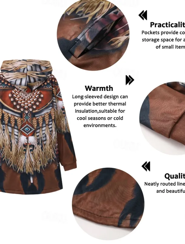 Men's Winter Coat Fleece Jacket Coat Sports & Outdoor Daily Wear Warm Breathable Zipper Pocket Fall & Winter Indian Streetwear Vintage Style Hoodie Long Regular Fit White Yellow Brown khaki Jacket