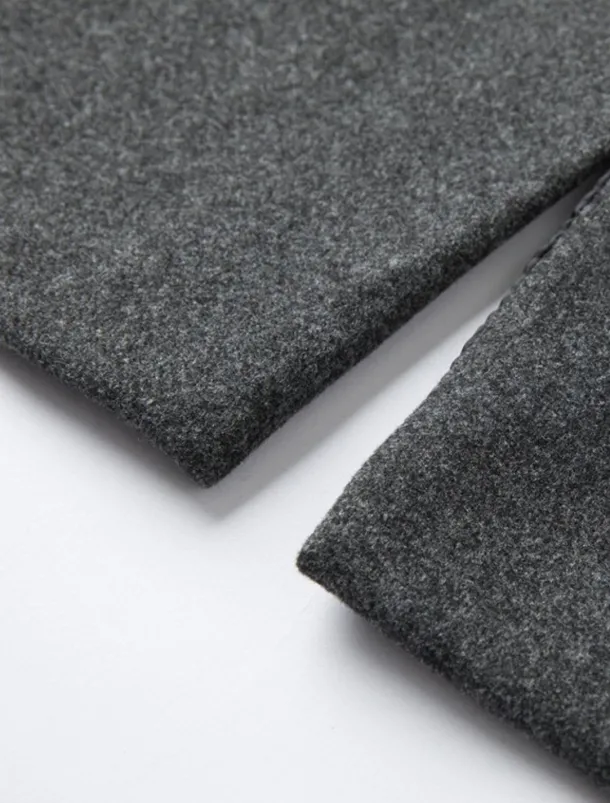 Men's Winter Coat Overcoat Long Trench Coat Outdoor Daily Wear Fall Winter Polyester Outerwear Clothing Apparel Fashion Streetwear Plain Lapel Double Breasted