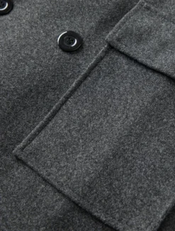 Men's Winter Coat Overcoat Long Trench Coat Outdoor Daily Wear Fall Winter Polyester Outerwear Clothing Apparel Fashion Streetwear Plain Lapel Double Breasted