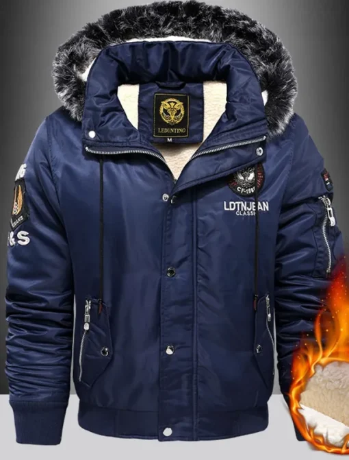 Men's Winter Coat Parka Pocket Polyster Fleece lined Vacation Daily Wear Date Regular Fashion Casual Comfortable Thermal Warm Fall & Winter Solid / Plain Color Black Red Blue Puffer Jacket